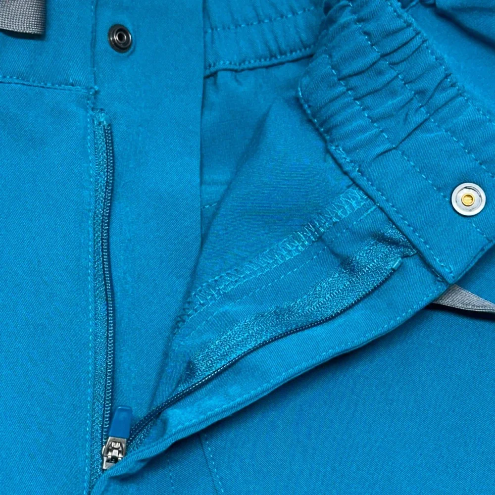 FIGS  pacific Blue Scrub Pants Men's XS‎ Drawstring Elastic cargo po# 2092